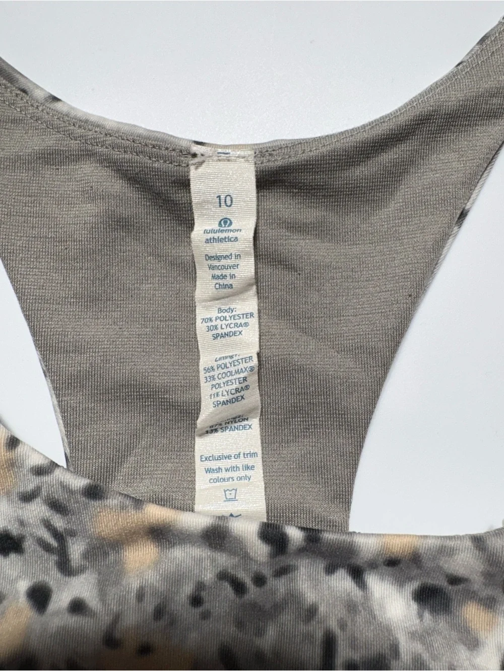 lululemon athletica Light Gray Speckled Sports Bra